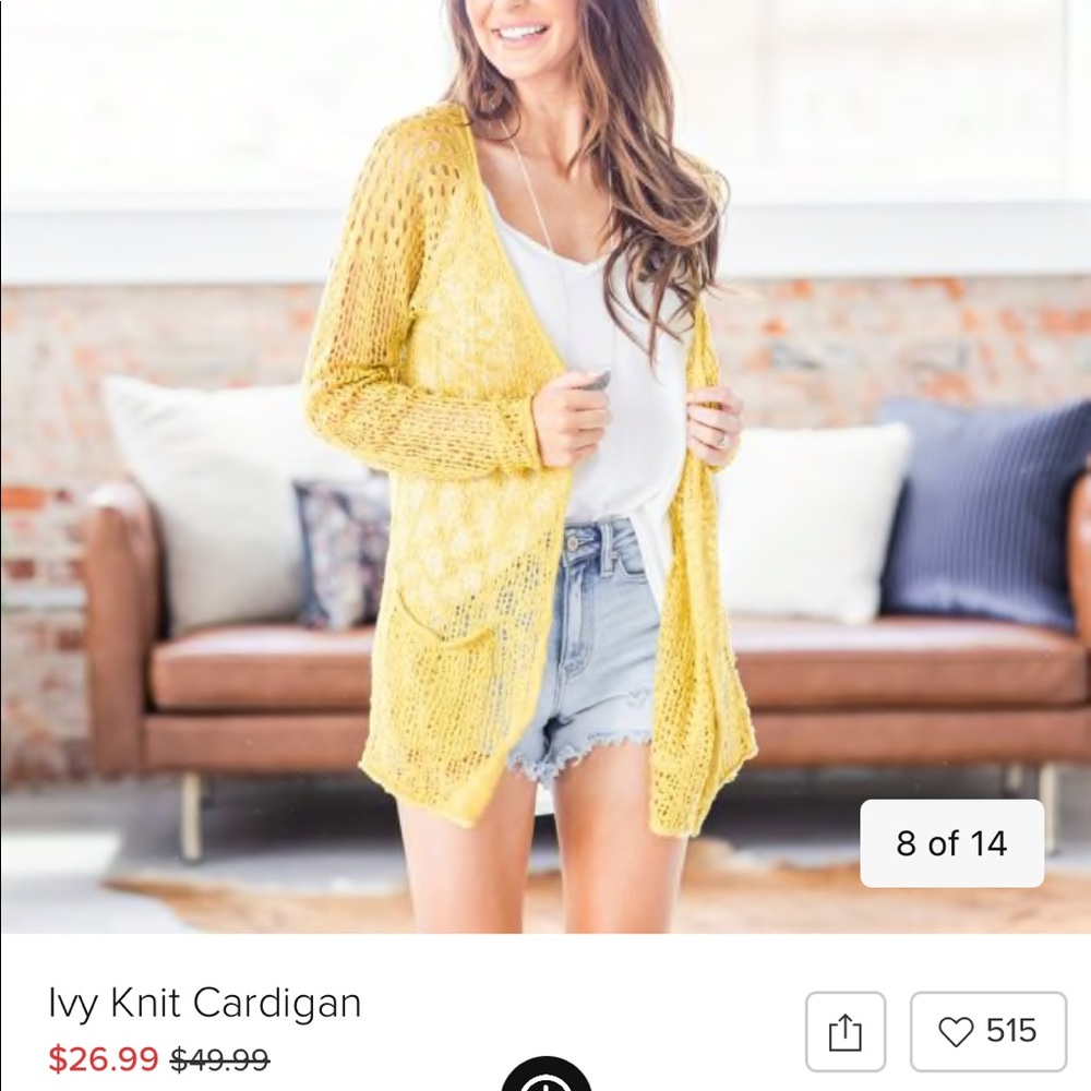 Yellow Ivy knit cardigan
